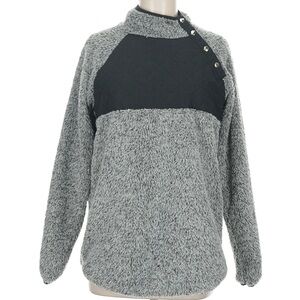 Pink Lily Gray and Black Cowl Sweater